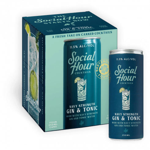 Social Hour Gin& Tonic Navy Strength Can
